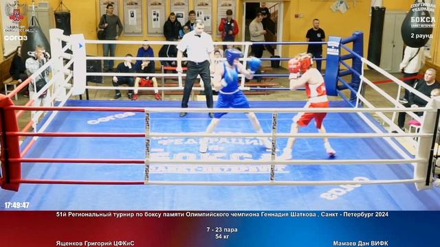 23 54 кг Ященков Григорий ЦФКиС Мамаев Дан ВИФК