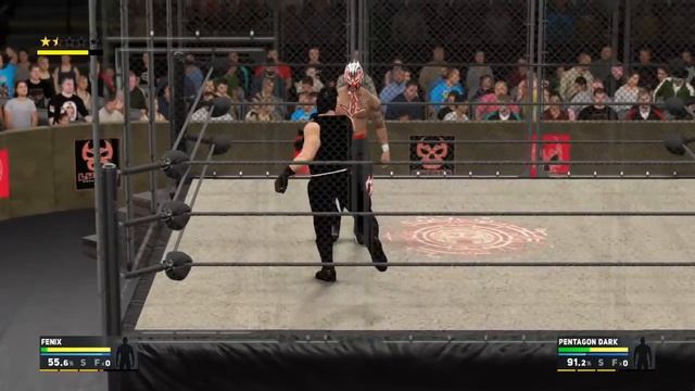 WWE 2K17 Season 2 episode 27.8 LU Pentagon JR become Pentagon Dark against Fenix