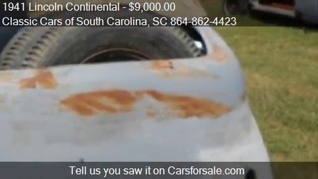 1941 Lincoln Continental for sale in Gray Court, SC 29645 at