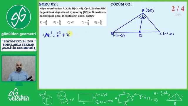 |AYT TADINDA 3 ANALİTİK SORUSU |YKS 2021| EĞİTİM VADİSİ AYT GEOMETRİ MSB | KIRMIZI (ZOR) SORULAR 02