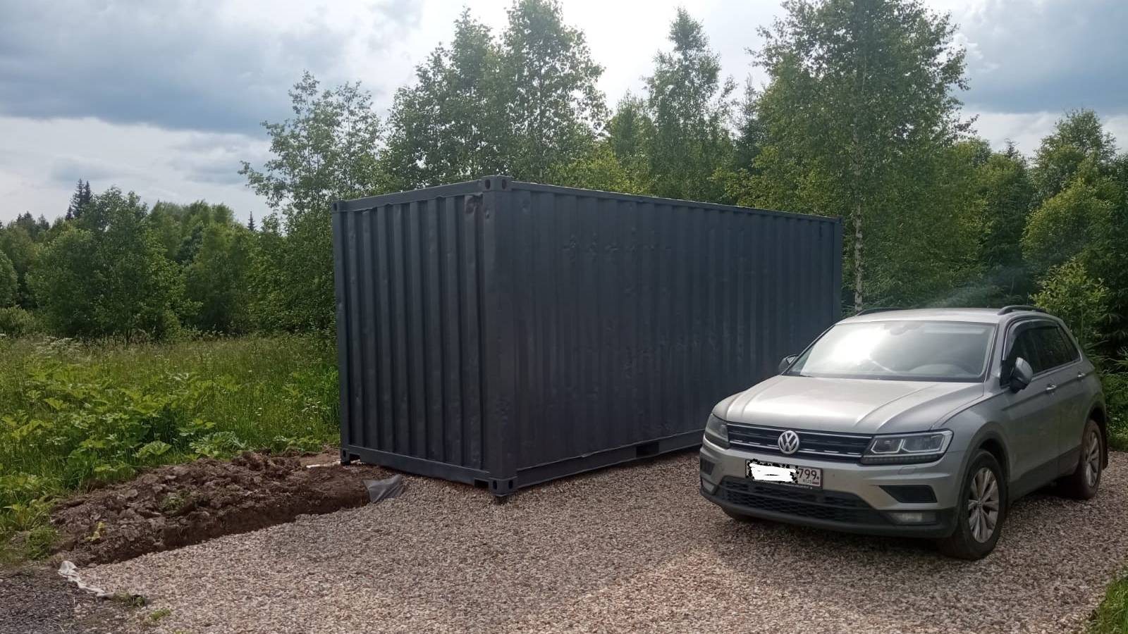 Покупка и доставка морского контейнера, его обустройство.Временная тропинка.Участок с нуля.Часть №3.