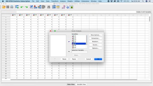 Factor Analysis - Principle Component Analysis Using SPSS (Part 2 of 6)
