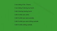 English Lessons for during while when