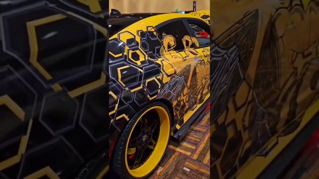 Dodge Challenger hellcat Tuning yellow flames Огненный тюн Додж Хэллкат