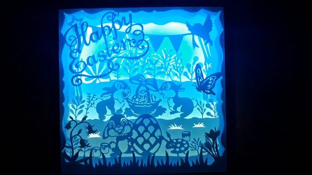 Happy Easter [ 9x9 inch ] Paper Cutting Light Box