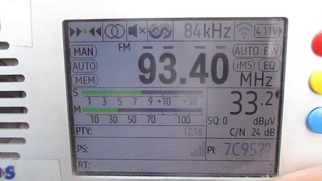 93.4 h Harjoitusradio (Mikkeli/Majavesi)(Finland)(South Savo)~154km 294° 79 m 1 kW (ERP)