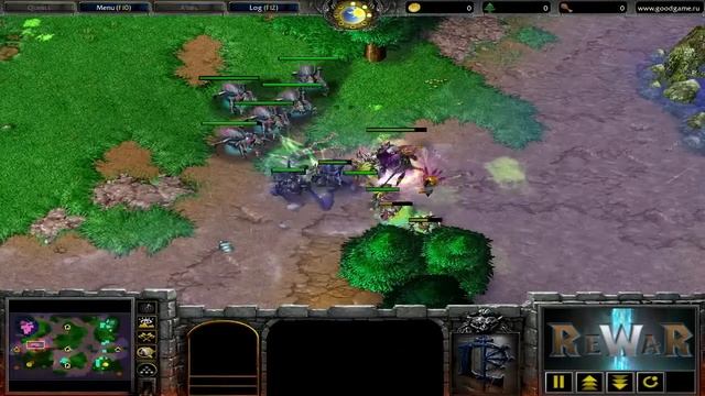 Moon(NE) vs Pain(UD) - WarCraft 3 gameplay - RN761