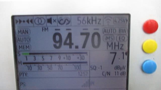 95.4 v Iskelmä (Tampere)(Mänttä-Vilppula/Vessari)(Finland)(Pirkanmaa)~315km 291° 115 m 3 kW(ERP)