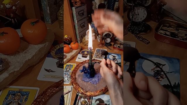 ASMR  выход из кризиса- ритуал с синей свечой  - relax video