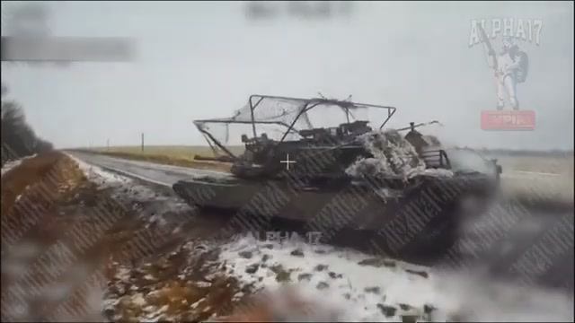 Атакован M1 Abrams _ ФПВ дроны в действии (360p)