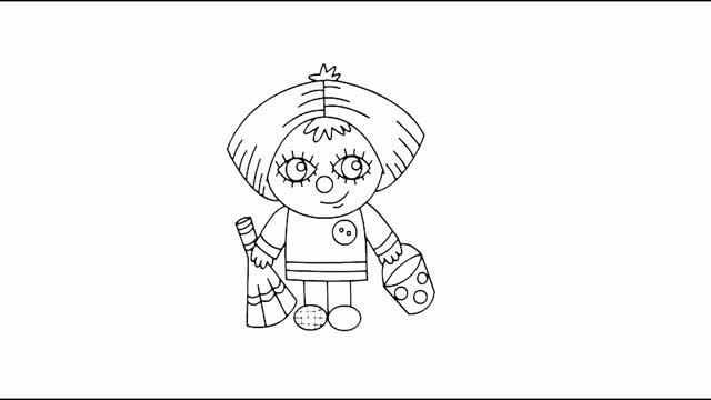 Домовенок Кузя Рисуем Раскраски