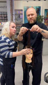 Химическая завивка волос на накладку на ободке! Создаём кудрявую структуру на любые волосы!