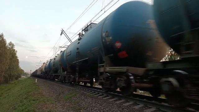 Электровоз ВЛ10-1568 с грузовым поездом, перегон Дача Долгорукова-Полюстрово