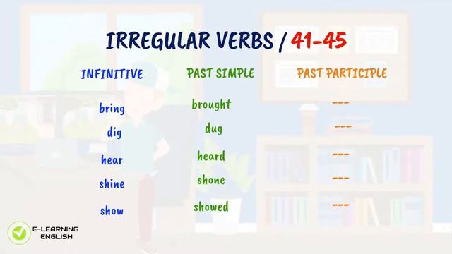 Irregular Verbs List 9_25 I The CCTV Camera I BRING, DIG, HEAR, SHINE, SHOW
