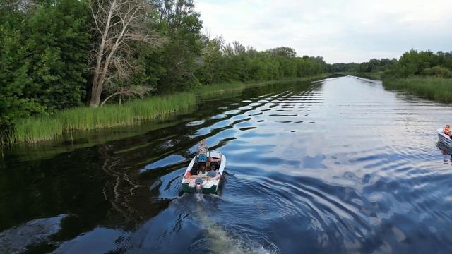 Погоня за катером "Амур" на дроне DJI mini 3 pro. Пробуем режим "Слежение" (Active Track).