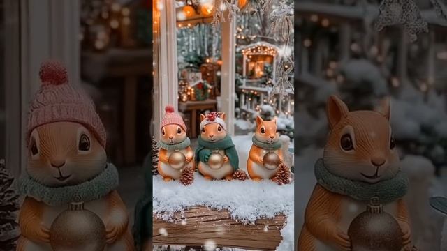 Весёлые  белки в лесу.