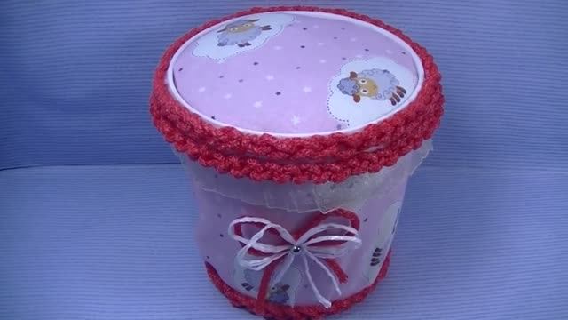 2 Шкатулки  Из жестяной банки и пластикового ведра.  Бюджетные идеи для дома .