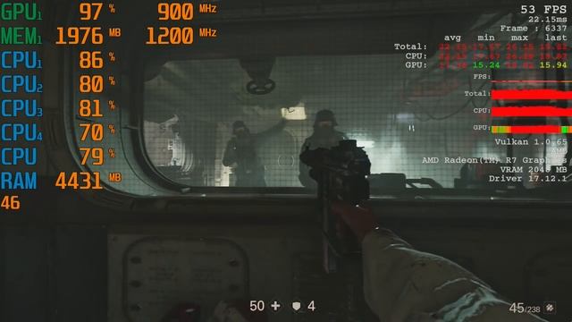 Wolfenstein II AMD A10-7860K Gameplay Frame-rate Test. Godavari still going strong