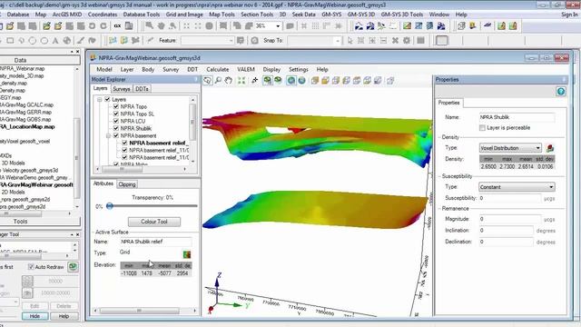 Oasis montaj - GM-SYS 3D (3D potential field models) ((3D модели потенциального поля))