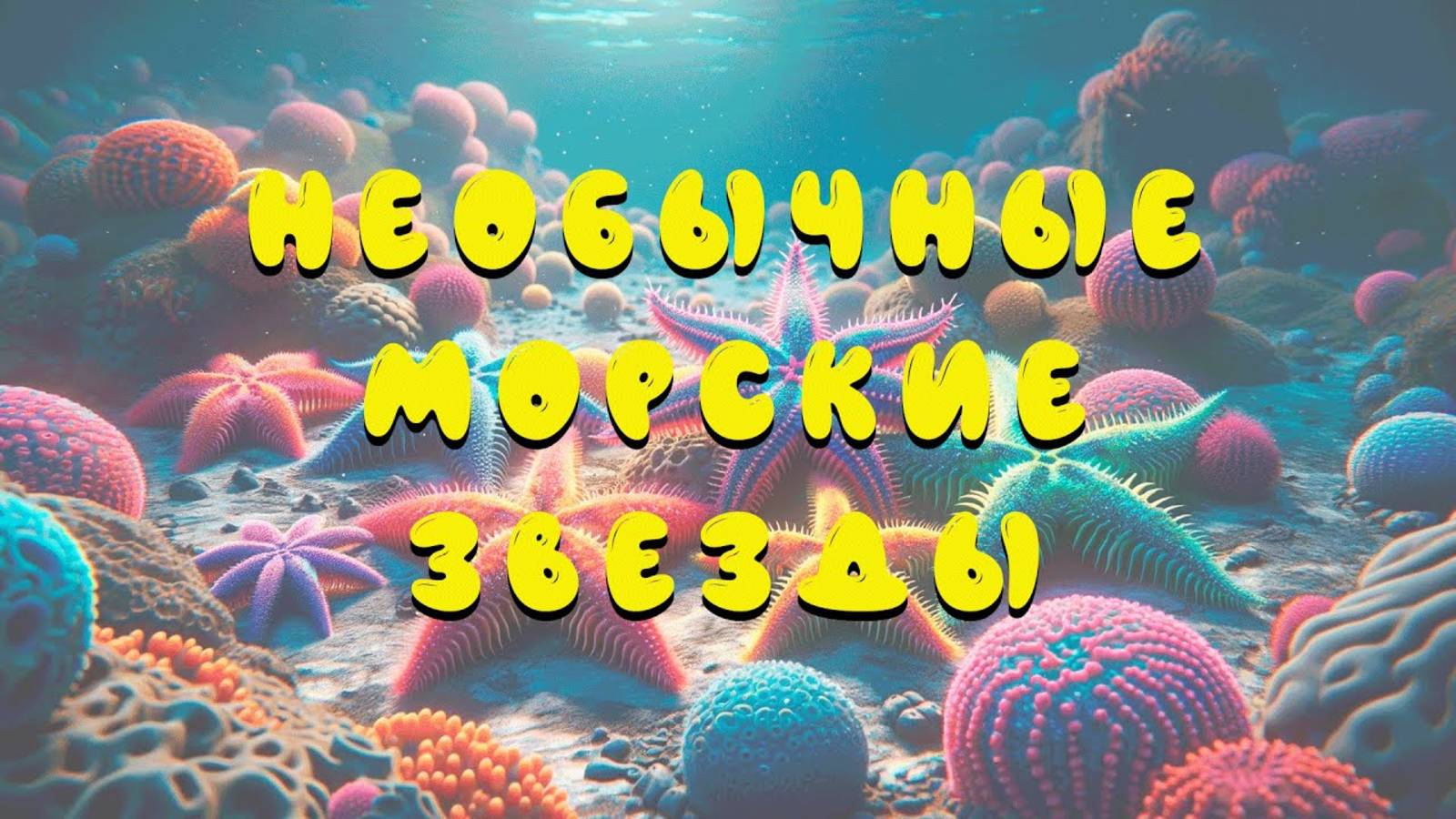 Самые необычные виды морских звезд, развивающий мультфильм для детей