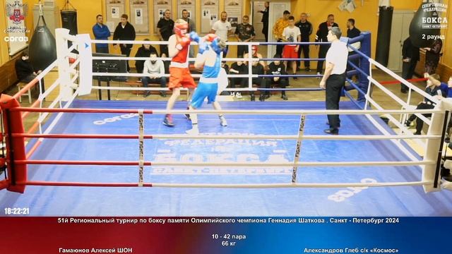 42 пф 66 кг Гамаюнов Алексей ШОН Александров Глеб ск «Космос»