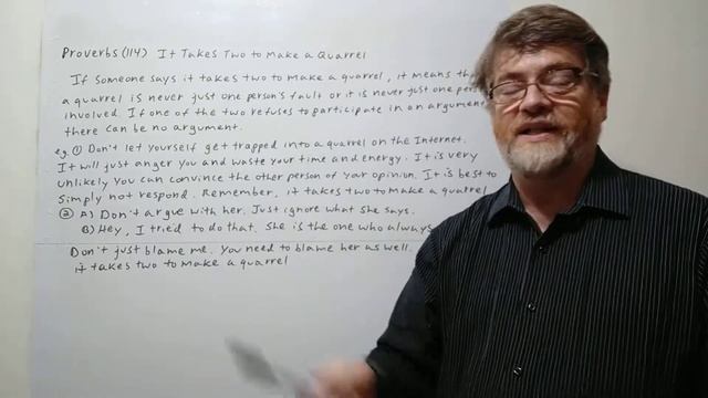 English Tutor Nick P Proverbs (114) It Takes Two to Make a Quarrel