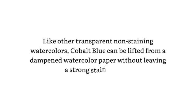 Cobalt Blue Watercolor - Paint Characteristics & Color Mixing