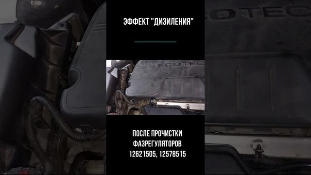 Эффект дизиления после прочистки фазорегуляторов 12621505, 12578515