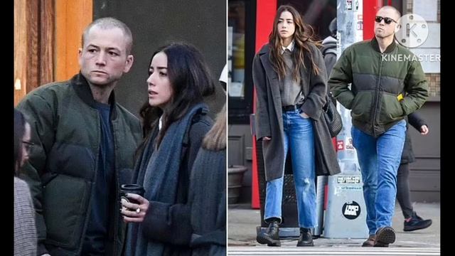 Actor Taron Egerton confirms relationship with stunning actress Chloe bennet by sharing public kiss