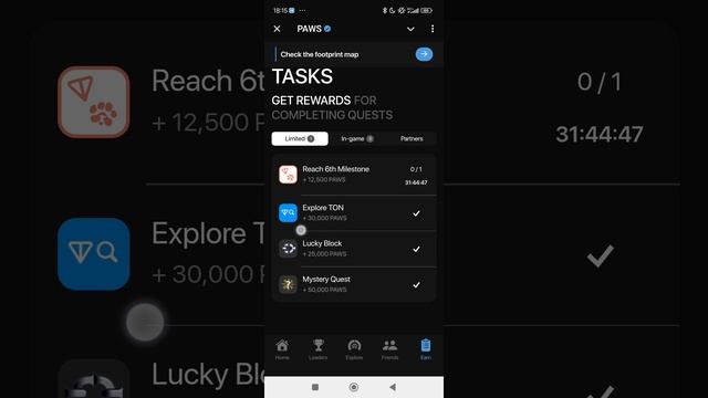 Пригласил немного рефералов забрал все плюшки: клейм неск раз, транзакции 0,1 и 2,4 тон.mp4