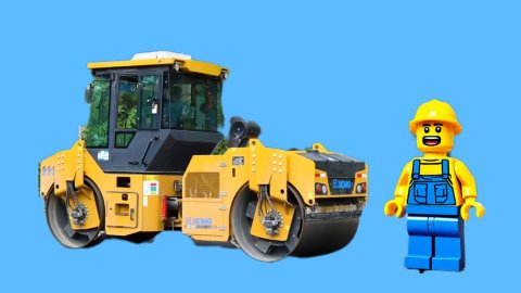 Песенка про ДОРОЖНЫЙ КАТОК | Музыкальное видео про машинки для детей