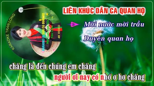 [Karaoke] Liên khúc Quan Họ - Mời nước mời trầu, Duyên quan họ  Tone nữ