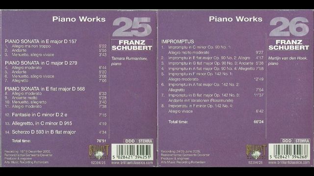 Schubert - Masterworks Disc 25-26