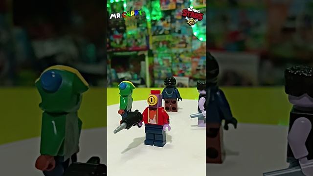 BrawlStars minifigures (неLego) - Leon, Frank, Crow, Barley. Mr.Cappy