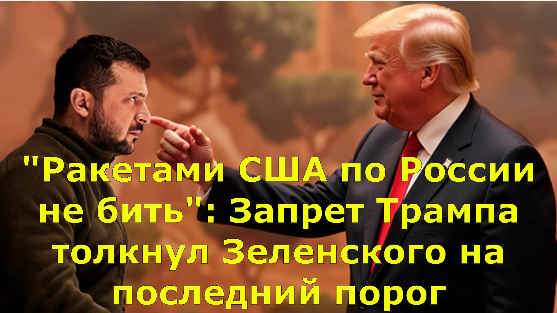 "Ракетами США по России не бить": Запрет Трампа толкнул Зеленского на последний порог