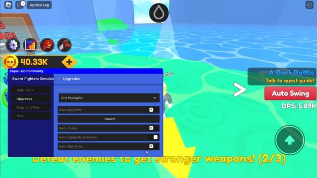 SWORD FIGHTERS SIMULATOR Script Mobile AUTO FARM | HATCH EGG | ASCEND | FORGE | AUTO QUEST ⚔️