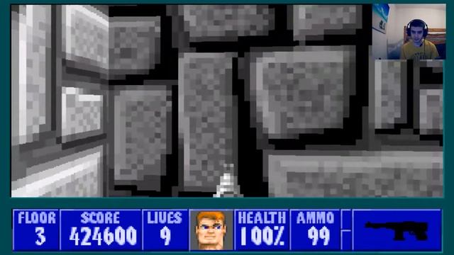 Let's play Wolfenstein 3D - Episode 1 Floor 3 | I Am Death Incarnate 100% Playthrough