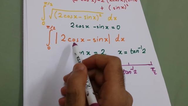 Integral of sqrt[ 1 - 2 sin 2x + 3 (cos x)^2 ] from 0 to pi/2