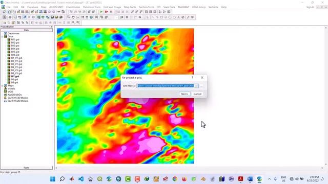 Oasis montaj - Spectral analysis of an aeromagnetic data (Part 5)
