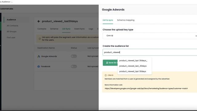 Segment and sync your audience with Google Ads & GA4