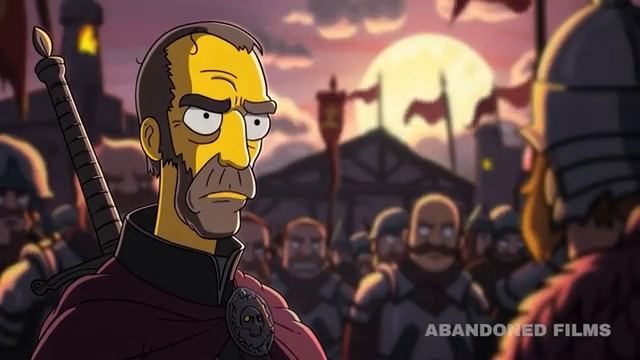 Игра престолов в стиле Симпсонов - видео (нейросеть)