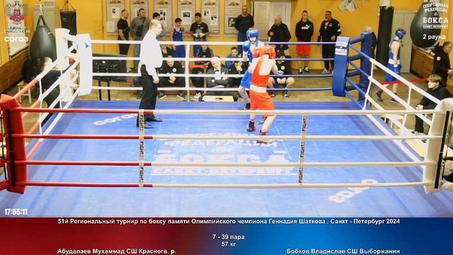 39 57 кг Абудалаев Мухаммад СШ Красногв. р. Бобков Владислав СШ Выборжанин