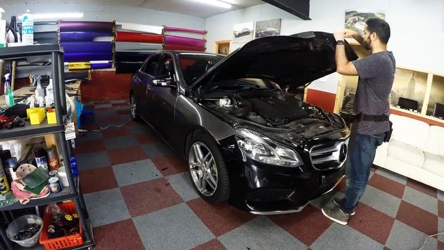 Mercedes E220 Anthracite Metallic Wrap