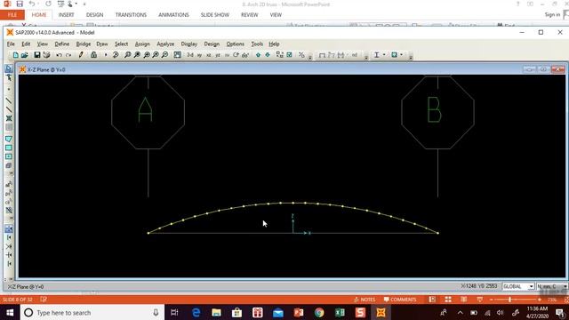 Kuliah Online MK. PDK: SAP2000 Pemodelan Arc Truss 2D