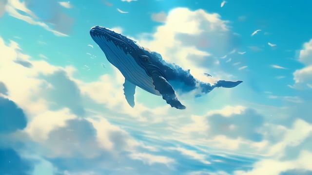 Небесный Кит | A Whale in the Clouds Fantasy - Живые Обои