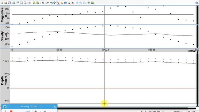 Oasis montaj - GMSYS for 2D-gravimagnetic modelling (для 2D-гравимагнитного моделирования)