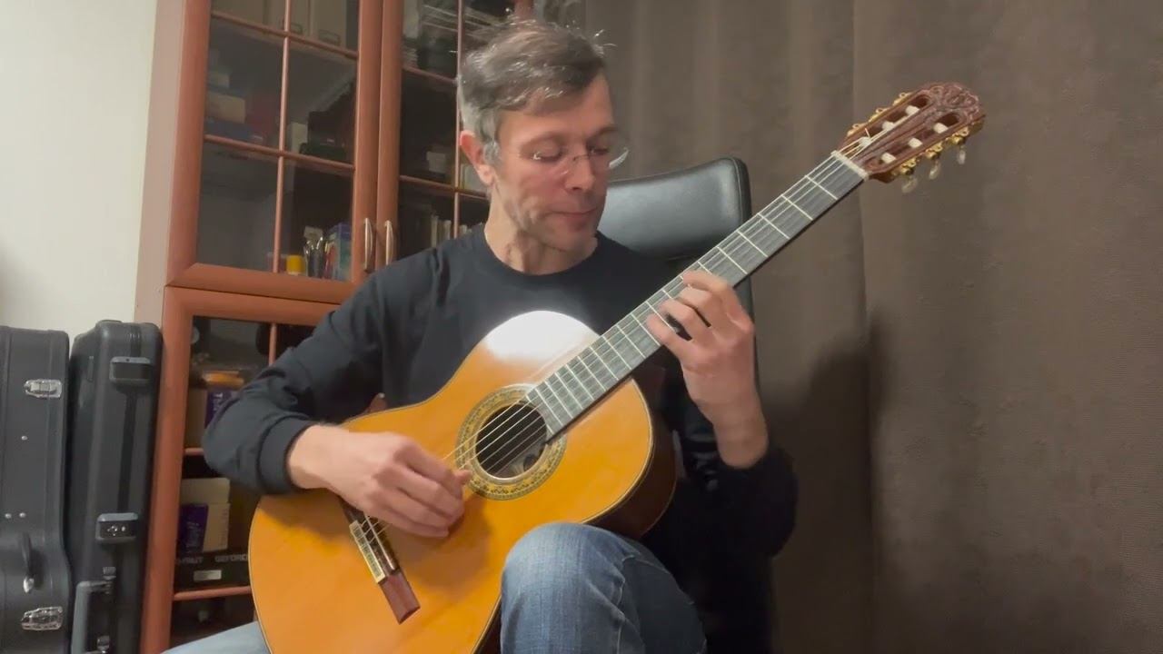 Concert artisan guitar by luthier Felix Akopov, Cedar top, 2008. I. Albeniz - Asturias ("Leyenda").