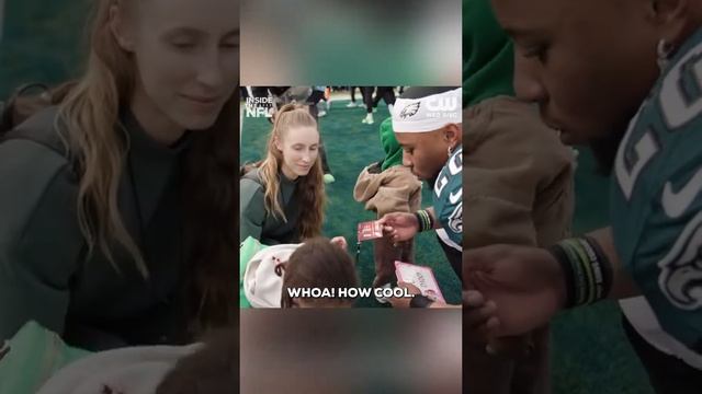 Saquon and his babygirl's handshake