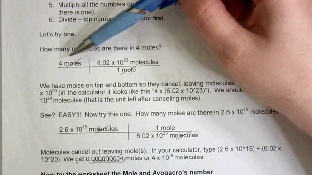 The Mole and Avogadro's Number