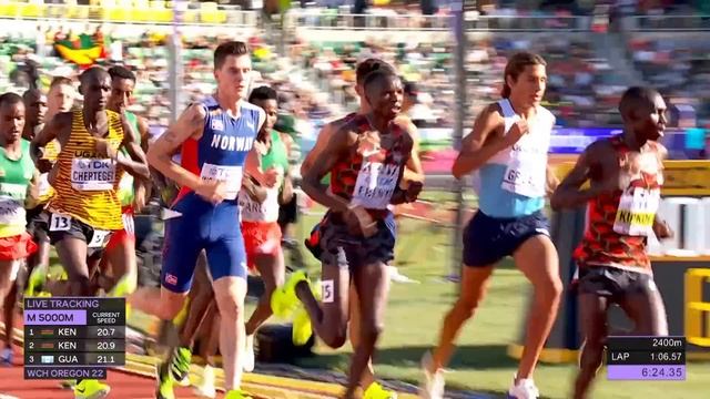 Mens 5000m Final  World Athletics Championships Oregon 2022